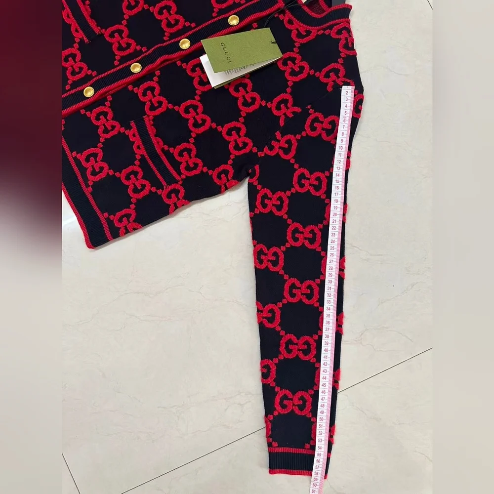 Gucci GG Jacquard Wool blend Knit Cardigan - Picture 16 of 16